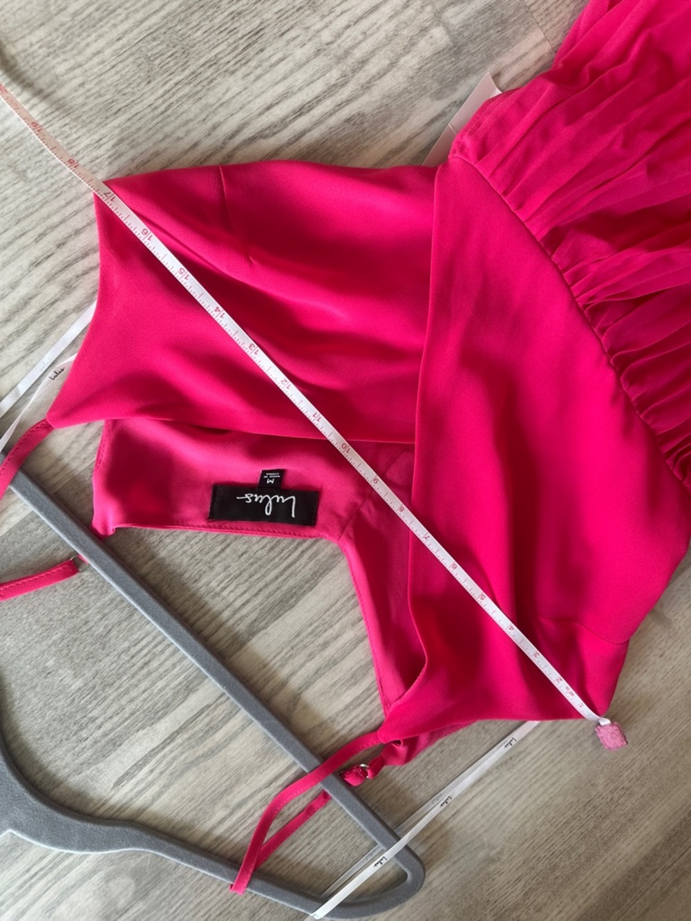 NWT Lulu's Pink Pleated Wrap Midi Dress Medium - Picture 13 of 14